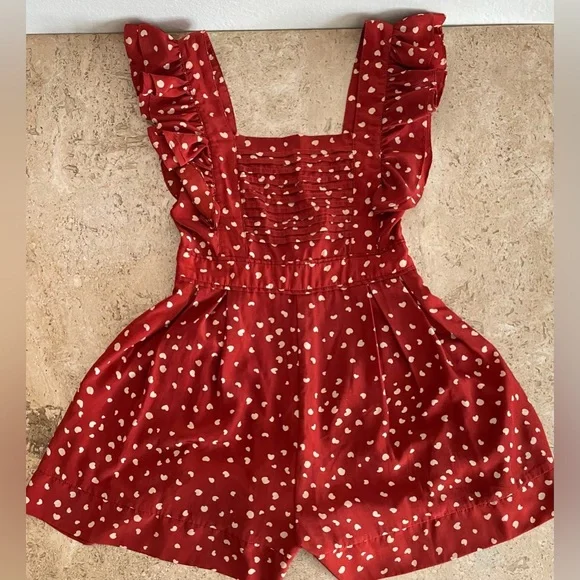 SNIDEL Japanese Brand Heart Print Romper - Picture 3 of 7